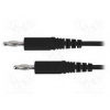 Měřicí šňůra 70VDC 33VAC 16A banánek 4 mm,z obou stran černá