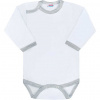 Dojčenské body New Baby so sivým lemom, 86