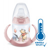NUK Fľaštička na učenie DISNEY-Medvedík Pú s kontrolou teploty 150 ml ružová