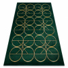 Dywany Łuszczów Koberec EMERALD exkluzívne 1010 glamour, štýlový kruhy fľaškovo zelené / zlato 120x170 cm