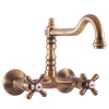 Rav slezák Dřezová baterie RAV SLEZÁK Morava s otočným ramínkem 150 mm stará mosaz MK102.5/28SM
