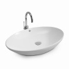 CERAMICA LATINA SIENA 63 x 42,5cm umývadlo na dosku oválne, s prepadom, keramické, biele