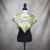 Handmade hodvábna šatka SLOVENSKO - ZLATÁ, 90 x 90cm, Vyrobená na Slovensku