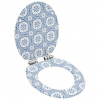 zahrada-XL WC sedadlo s pomalým sklápaním MDF dizajn porcelánu 143934