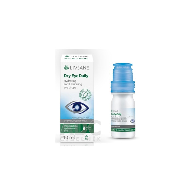 LIVSANE Očné kvapky - suché oči bez konzervantov, s 0,1% HA, 1x10 ml