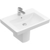 VILLEROY & BOCH Subway 2.0 závesné umývadlo s otvorom, s prepadom, 650 x 470 mm, biela alpská, s povrchom CeramicPlus, 711365R1