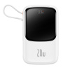 Powerbank Baseus Qpow Pro 10000mAh s káblom Lightning (PPQD060002) 20W biela