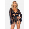 Čierny sexi set župan a body 86123