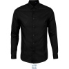 NEOBLU Košile Blaise Men, mikro keprová, dlouhý rukáv COT243182n1113-deep black 3XL Černá deep