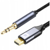 Adaptérový kábel Co2 USB-C na Jack 3,5 mm DAC 128K V/V 1 m