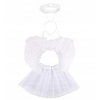 Kostým, maska - Angel Costume Angel Wing Halo sukňa (Kostým sa oblieka na dievčenský zajačik Playboy)