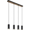 Globo Lighting Robby závesné svietidlo 4x35 W čierna-drevená 57911-4HBW