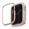 AppleMix Kryt UNIQ Moduo pre Apple Watch 44 / 45 mm - vymeniteľné rámčeky - plastový - ružový / biely