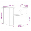 vidaXL Nástenný nočný stolík biely 45x30x35 cm - Biela - 47679-59326