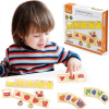 VIGA Vzdelávacie drevené puzzle Triediť farby a tvary 38 el. Montessori