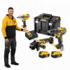 Sada elektrického náradia DeWalt 18V 3x5Ah: vŕtačka/skrutkovač, uťahovák, uhlová brúska