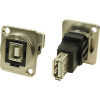 Adaptér XLR, zásuvka USB B 2.0 na zásuvku USB A 2.0 adaptér, vstavateľný CP30207NM CP30207NM Cliff Množstvo: 1 ks; CP30207NM
