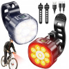 Sada LED svetiel na bicykel 8 režimov predné zadné USB nabíjateľné