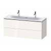 Duravit L-Cube Umývadlová skrinka 55x122x48 cm, 2 zásuvky, lesklá biela LC630902222