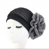 Turban na hlavu - sivý kvet