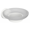 Sapho X-ROUND WHITE mydlenička, mliečne sklo, biela mat XR803W