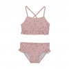 dievčenské dvoudílné plavky s volánky Color Kids Coral Blush Kytičky 134