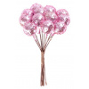 Vetvička MagicHome Vianoce, Berries, ružová, 9 cm