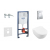 Grohe Rapid SL Set predstenovej inštalácie, klozetu a sedadla Subway 2.0, DirectFlush, SoftClose, CeramicPlus a tlačidla Skate Cosmo, chróm 38528SET-KI-GR