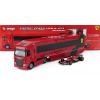 IVECO FIAT | SET TRUCK S-WAY 570 TRUCK CAR TRANSPORTER TEAM SCUDERIA FERRARI WITH F1 SF-24 N 16 SEASON 2024 CHARLES LECLERC | RED BLACK