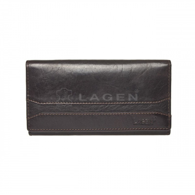Dámska peňaženka LAGEN kožená W-2025/T DBRN