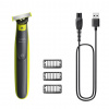 PHI Philips Norelco OneBlade QP2724/23 pánsky holiaci strojček Planžetový holiaci strojček Zastrihávač Šedá, Limetka