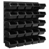 ProfiGaráž Stena na náradie 39x39cm + 25 boxov BLACK