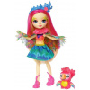 Sada laku s papagájom Mattel Enchantimals Peeki Parrot