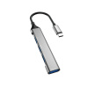 Rozbočovač DUDAO A16T Type C - 4x USB HUB strieborný DUDAO strieborná 24 mesiacov (IČO 12 mesiacov)