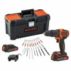 Elektrický skrutkovač Black & Decker BDCHD18C2TA-QW 18V
