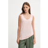 Ľanový top United Colors of Benetton ružová farba, 37UJE8398 L