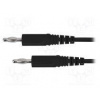 Měřicí šňůra 70VDC 33VAC 16A banánek 4 mm,z obou stran černá
