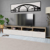 vidaXL TV stolíky, 2 ks, drevotrieska, 95x35x36 cm, dubovo-biele 275112