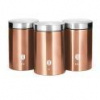 Dóza na potraviny sada 3 ks Rosegold Metallic Line
