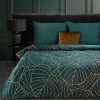 Prikrývka na posteľ - Eurofirany Eurofirany iba 210 x 170 cm odtieňov zelenej, zlatá (Bedspread Lili2z 170x210 Turk+béžová)