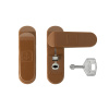 PD - Otočná západka s uzamykaním HNM.S - hnedá matná svetlá (RAL8003) | MP-KOVANIA.sk