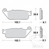TRW Brzdové doštičky PC TRW alternatíva 7320517 pre Honda GL1500 F6C Valkyrie 1997-2003