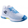 Pánska obuv na badminton/squash Babolat Shadow Spirit 2 - white/algier blue - Biely (46)