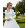 Svadobné bolerko s dlhým rukávom - biele: BF-94 Rozmer: L