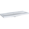 Geberit Umývadlo Geberit Acanto: 120x48cm, Otvor pre batériu=Vľavo a vpravo, Prepad=Viditeľné, Biela 501.880.00.1