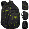 CoolPack viackomorový školský batoh, čierny, odtiene zelenej, viacfarebný, 28 rokov (ŠKOLSKÝ BATOH MLÁDEŽE, ČIERNY, 3D QUAKE)
