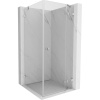 Mexen Lunar, pravostranný výklopný sprchový kút 90 x 90 cm, 8mm číre sklo, chrómový profil, 834-090-090-01-00-P