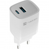 Universální USB nabíječka Natec RIBERA GaN 30W, 1X USB-A, 1X USB-C, Bílá NUC-2140
