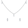 Set náhrdelníka a náušníc biele zlato s diamantmi markíza KLENOTA S0862202