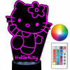 Nočná lampa do detskej izby - LED nočná lampa Hello Kitty Fairy Tale názov 3D (LED nočná lampa Hello Kitty Fairy Tale názov 3D)
